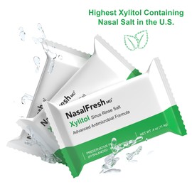 NASALFRESH MD Extra Strength Xylitol Nasal Rinse Packets - 7.5g Clinical Based Formula for Sinus Relief, Congestion, Allergies - pH Balanced, Drug-Free - 30 Individually Wrapped Pre-Measured Sachets