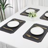 DRMHM Placemats Set of 6 Leather Placemats for Kitchen Dining