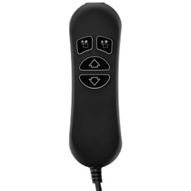 Hommoat 4 Lighted Button Remote Replacement with 5 Pin and USB Charge Port for Dual Motor Power Lift Recliner Chair CD006 (Black)