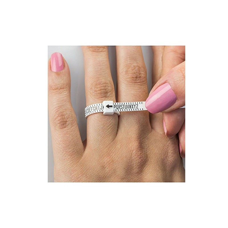 Ring Size Gauge with Guide & Size Chart for Women