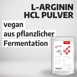 Nutrinax NUTRINAX | L-Arginin HCL Pulver 1000g | L-Arginin Hydrochlorid - aus pflanzlicher Fermentation | vegan | ohne Fll- und Zusatzstoffe | Aminos?ure Arginin