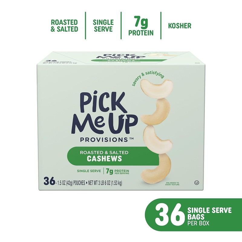 Pick Me Up Provisions Roasted & Salted Cashews, 1.5 Oz,