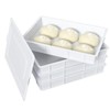 Buyitt Commercial Stackable Proofing Dough Box, White Plastic Dough Proofing