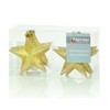 6 x Gold Glitter Star Christmas tree Bauble decorations 10cm