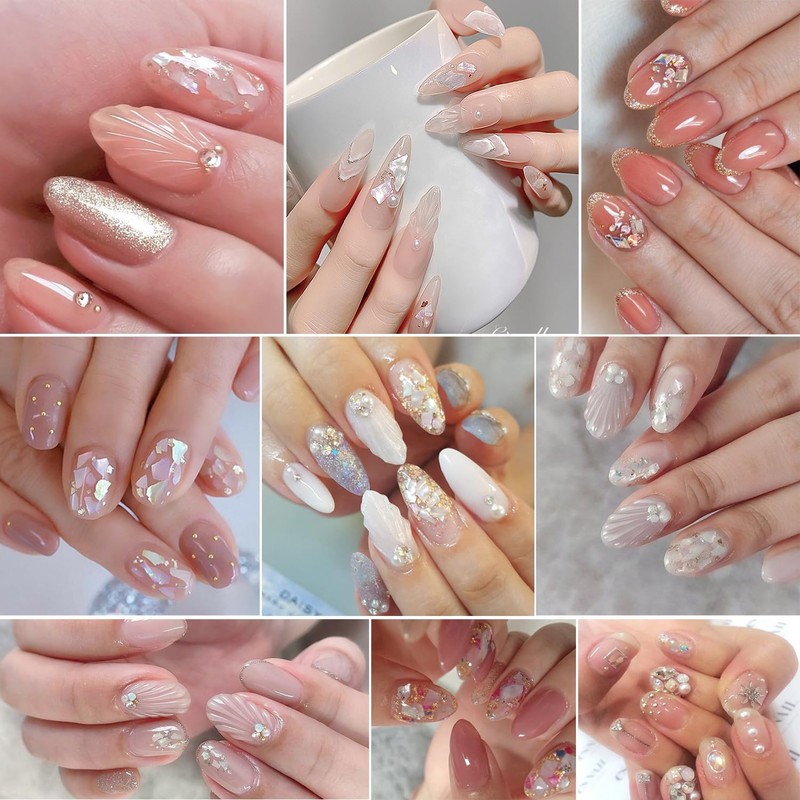Auroras Shell Nail Art Glitter Flakes,1Box Shimmer Aurora Irregular Natural