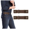 SUOSDEY 2 Pack No Buckle Belts for Men Women, Side