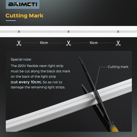 BRIMETI 5 m Neon LED Strip Outdoor LED Strip Waterproof IP65 (Yellow)