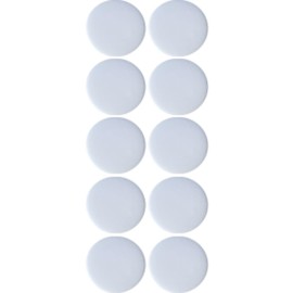 Plain white pinback buttons for DIY crafts - 58mm (2.25in) - pack of 10 - MATTE