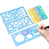 UCEC Ruler Elementary School Student Template with Rolling Ruler, Multi-functional,