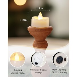 5plots Flameless Candles, 100Pcs Tea Lights Candles Battery Operated, Flameless Tealight Candles Flickering, Electric Tea Lights Votive Candles - White - 1.5" x 1.25"