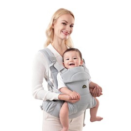 Dawnbud Baby Carrier for Newborn to Toddler, Adjustable, Ultra-Softness and Weightness, Ergonomic Baby Carrier with Head Support, Baby Essentials (Blue)