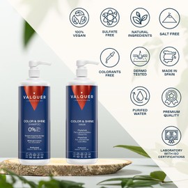 Valquer Pack Color y Brillo Shampoo y Mascarilla Efecto Frío 1L + 975 ml