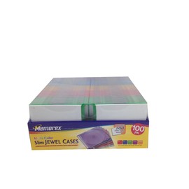 Memorex CD Slim Color Jewel Cases / 100 Pack