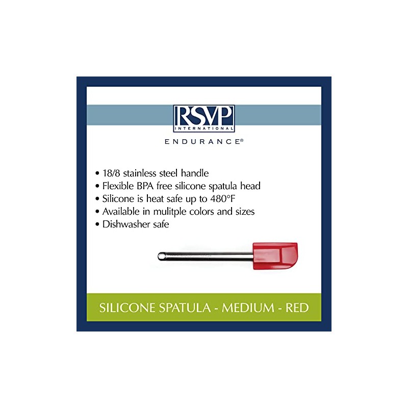 RSVP International Endurance Kitchen Tool Collection - Espátula de silicona,