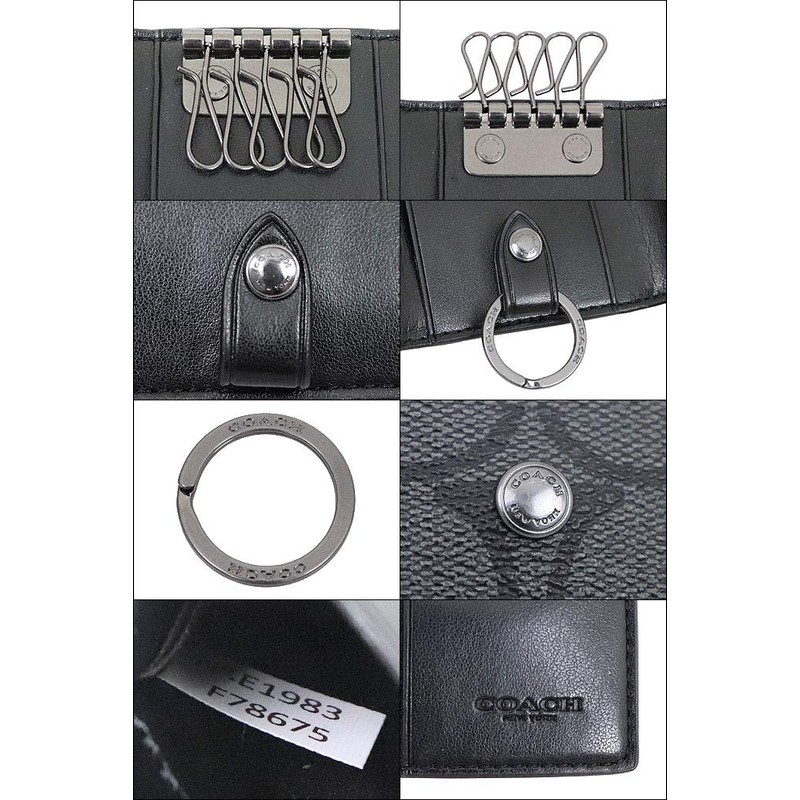 Coach F78675 Signature 5 Row Key Case, Men's, Women's, Outlet