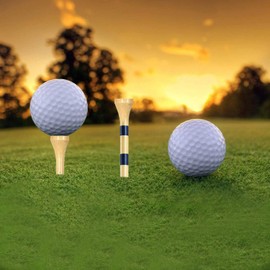 ACONDE 100 x 83mm Bamboo Wooden Golf Tees Yellow