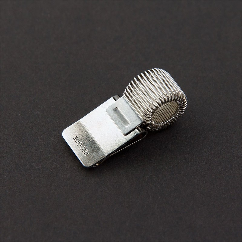 DESIGNPHIL 82220006 Midori Mini Clip Pen Holder, Silver