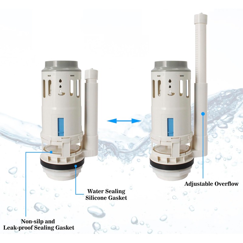 3 Inch Dual Flush Valve Replacement, Toilet Flush Valve for