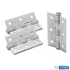 XFORT 3 Inch (75mm) Satin Chrome Ball Bearing Hinges, Steel