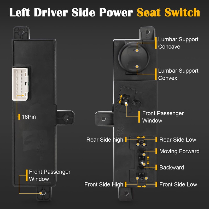 88193-F8110 PSW184 Left Driver Side Power Seat Switch for 2015-2019