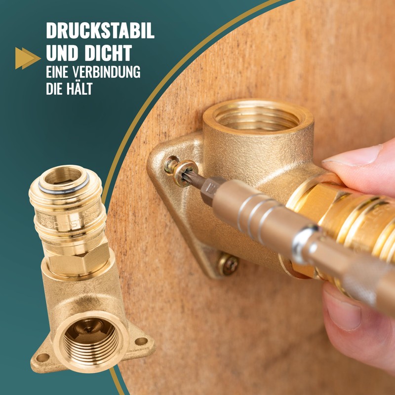 Poppstar Wall Socket Compressed Air Distributor for Wall Mounting (Connection