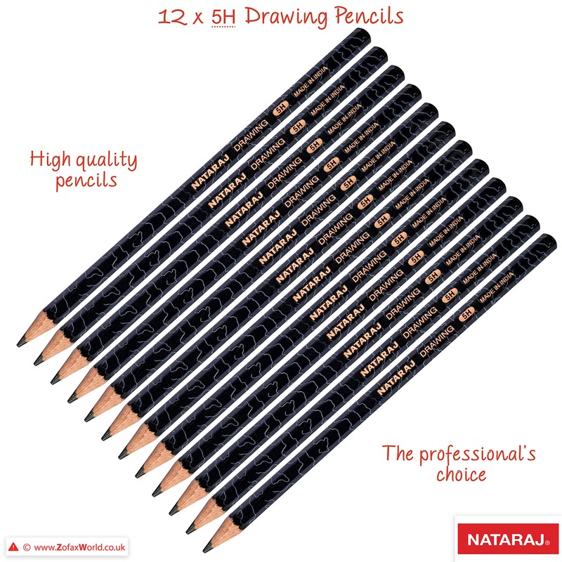 NATARAJ Professional Artist Drawing Pencils Pack Draw Sketch Tone Shade
