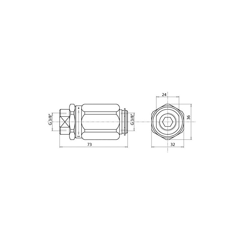 Hydraulic Valve, Throttle Check Valve, 3/8 Inch