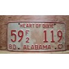 Vintage 1980 ALABAMA License Plate Antique Car Tag
