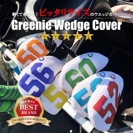 Greenie GR-2308-01 Golf Wedge Cover Iron Cover Head Cover Golf Head Cover Wedge Iron Golf Neoprene Single Item GR-2308-01 (52 (Black) ))