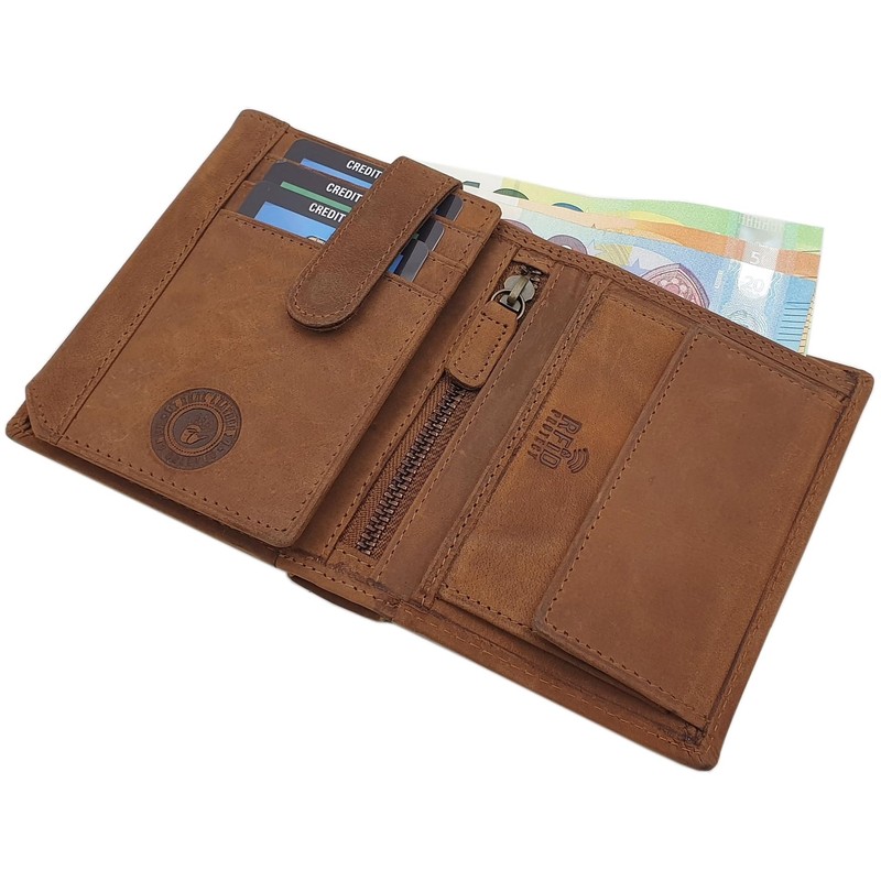 myledershop Genuine Buffalo Full Leather Wallet / Purse / Wallet