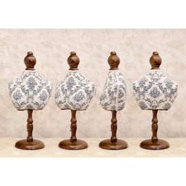 Akizuki Boeki Jewelry Storage Flower W 6.7 x D 4.7 x H 13.8 inches (17 x 12 x 35 cm) Classical Torso S CDT56-FW, Polyresin^Wood^Cloth