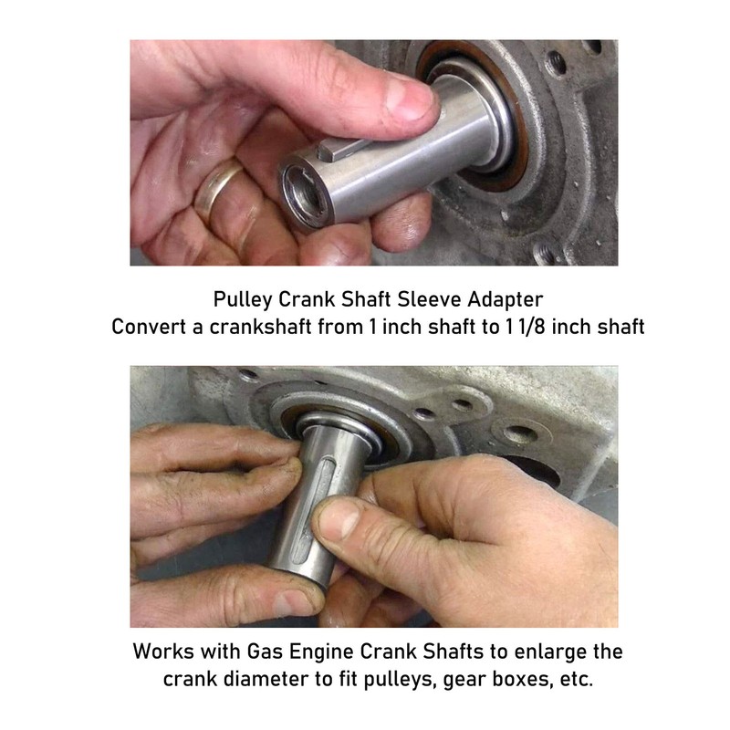 Gas Engine Pulley Crank Shaft Sleeve Adapter Steel Construction Crankshaft