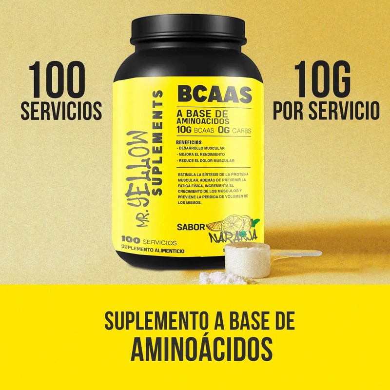 Aminoácidos 1kg En Polvo Mr. Yellow 100servicios Varios Sabo