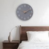 Mosewa Wall Clock 8 Inch Gray Battery Operated Silent Non