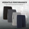 4 Pack: Men's 8" Athletic Running Quick Dry Mesh Shorts
