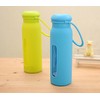 17 Oz Sport Glass Water Bottle with Silicone Sleeve Eco