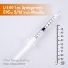 1ml/cc 31G 8mm Syringes, Lab Dispensing Syringe, Individual Wrapped, 20