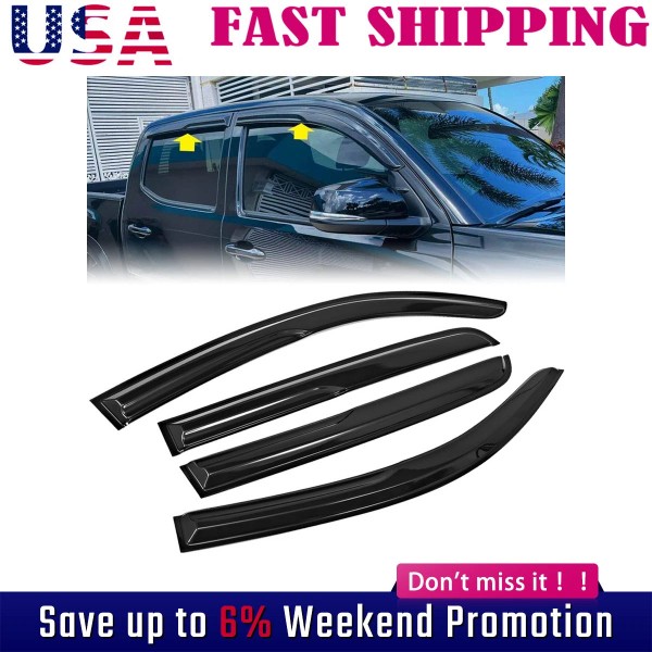 Gearzaar For 2016-2023 Toyota Tacoma JDM Mugen Style Window Visor