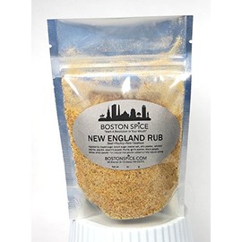 Boston Spice New England Rub Barbecue Handmade Gourmet Seasoning Dry Rub With Vermont Maple Sugar For Beef Pork Poultry Seafood Ribs Roast Vegetables Smoker Grilling BBQ 1/4 Cup wt. 1.5oz/44g
