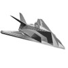 F117 Nighthawk Stealth Aircraft Christmas Bauble Decoration Xmas Noel (Silver)