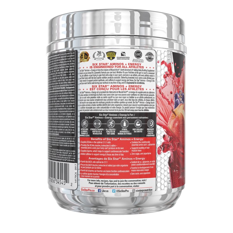Six Star Amino Plus Energy, BCAA Powder & Energy, Fruit