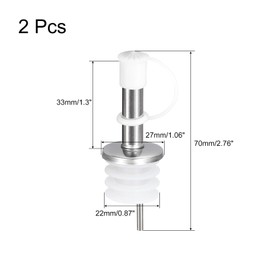 uxcell Stainless Steel Bottle Pourers, 2Pcs Olive Oil Spout with Rubber Dust Caps, Wine Pourers Liquor Pour Spouts for Wine Liquor Coffee Vinegar Bottles (White)