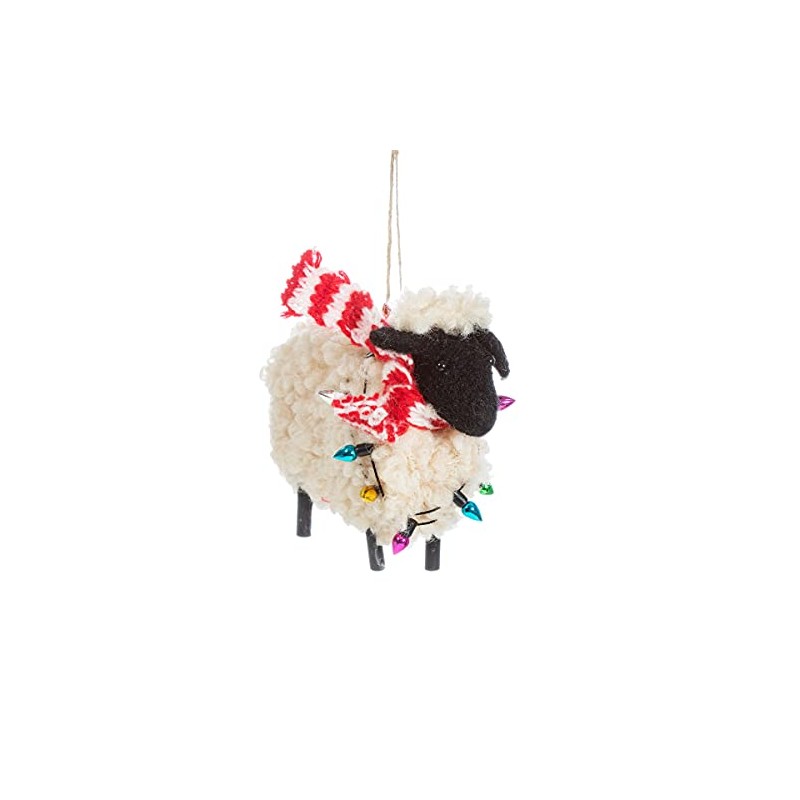 Sass & Belle Sheep in Scarf Felt Decoration