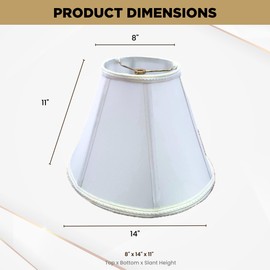 Royal Designs, Inc. DS-18-14WH-2 Empire Designer Lamp Shade, 8 x 14 x 11, White, 2-Pack