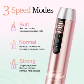 20000RPM Electric Nail Drill Rechargeable Compact Portable Efile Professional Manicure Cordless Pedicure Nail File Drill Kit for Acrylic Gel Nails and Home Salon Use