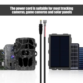 Yoizyfree 4.0x1.7mm Trail Camera Battery Power Cable Chew Proof Compatible with Tactacam Reveal X XB SK,Wise Eye,Spartan Gocam,Covert Cameras,Snyper Cameras,Etc. 4.0x1.7mm DC Plug, 79"