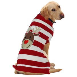 HAPEE OverLarge Christmas Dog Sweaters for Large Dogs,Santa Pet Clothes,Xmas Dog Accessories, Dog Apparel