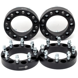 VLAOSCHI Black Forged 8x170 Wheel Spacers 1.5 Inch with 14x2 Studs Compatible with Ford 8 Lug for 1999-2002 Excursion | 1999-2016 F250 F350 & Super Duty (Only Truck with M14x2.0 Bolts) - Pack of 4