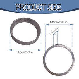 GolTHd 2PCS Tapered Exhaust Gasket, Compatible with 1984-later Harley Sportster Touring Softail M8 Dyna, Steel Graphite Mesh Exhaust Port Gasket