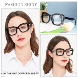 MARE AZZURO Large Bling Reading Glasses Women Retro Square Readers 2.50